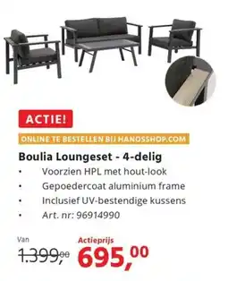 HANOS Boulia Loungeset 4 delig aanbieding