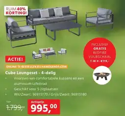 HANOS Cube Loungeset 4 delig aanbieding