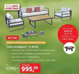 HANOS Cube Loungeset 4 delig aanbieding