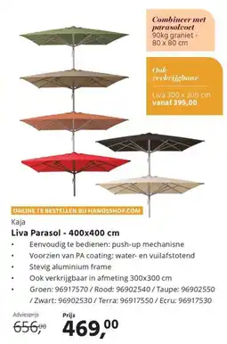 HANOS Liva Parasol aanbieding