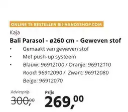 HANOS Bali Parasol Geweven stof aanbieding
