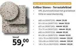 HANOS Enfiber Stones Terrastafelblad aanbieding