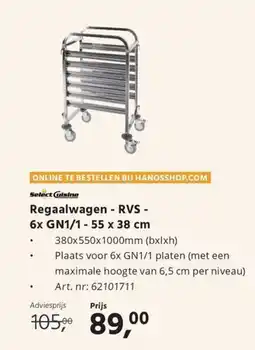 HANOS Regaalwagen RVS aanbieding