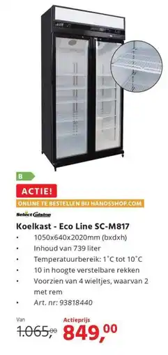 HANOS Koelkast Eco Line SC M817 aanbieding
