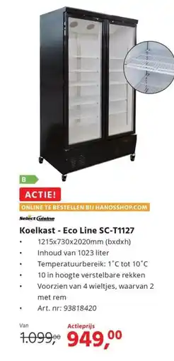 HANOS Koelkast Eco Line SC T1127 aanbieding