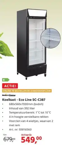 HANOS Koelkast Eco Line SC C387 aanbieding