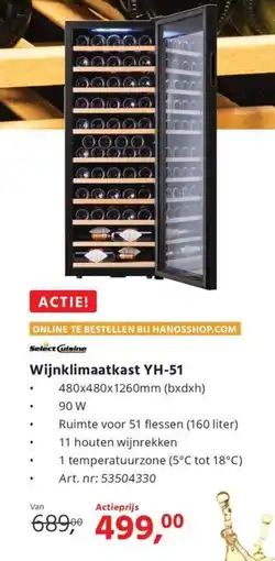 HANOS Wijnklimaatkast YH 51 aanbieding