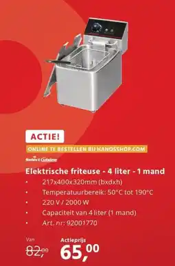 HANOS Elektrische friteuse 1 mand aanbieding