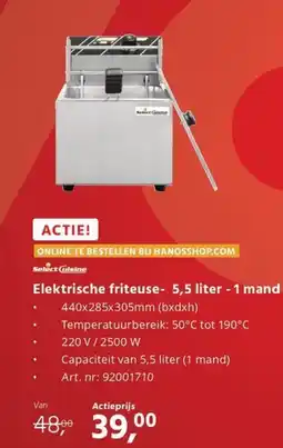 HANOS Elektrische friteuse 1 mand aanbieding