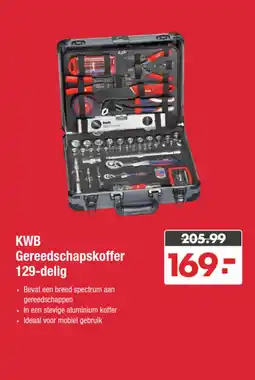 Enorm KWB Gereedschapskoffer 129 delig aanbieding