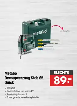 Enorm Metabo Decoupeerzaag Steb 65 Quick aanbieding