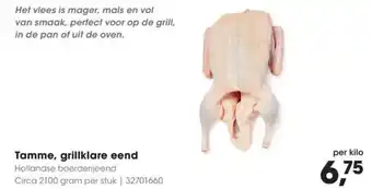 HANOS Tamme, grillklare eend aanbieding