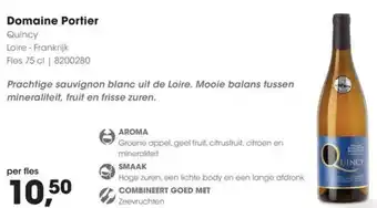HANOS Domaine Portier Quincy Loire aanbieding
