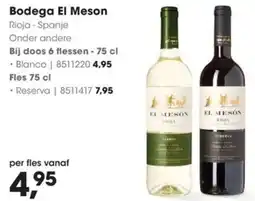 HANOS Bodega El Meson Rioja aanbieding