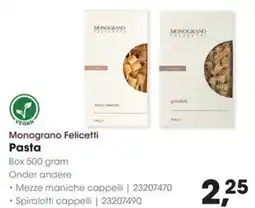 HANOS Monograno Felicetti Pasta aanbieding