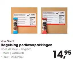 HANOS Van Oordt Hagelslag portieverpakkingen aanbieding