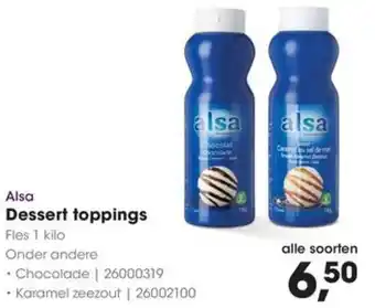 HANOS Alsa Dessert toppings aanbieding