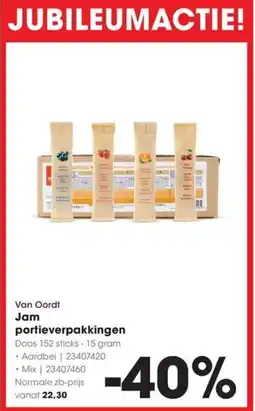 HANOS Van Oordt Jam portieverpakkingen aanbieding