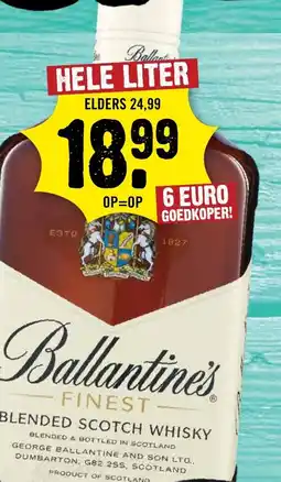 Dirck 3 Ballantine's finest blended scotch whisky aanbieding
