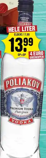 Dirck 3 Poliakov premium vodka pure grain aanbieding