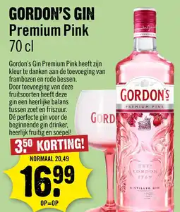 Dirck 3 Gordon's gin premium pink aanbieding