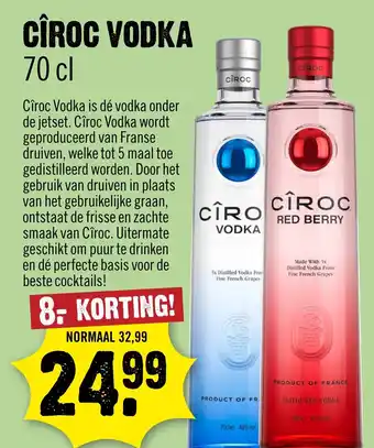 Dirck 3 Cîroc vodka aanbieding