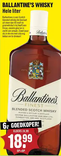 Dirck 3 Ballantine's whisky aanbieding