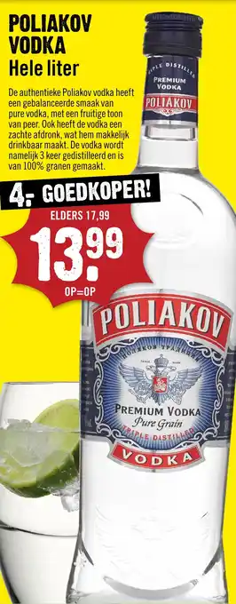 Dirck 3 Poliakov vodka aanbieding