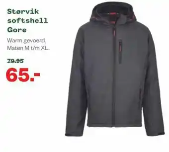 Welkoop Storvik Softshell Gore M-XL aanbieding