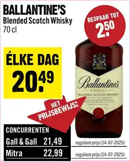 Dirck 3 Ballantine's blended scotch whisky aanbieding