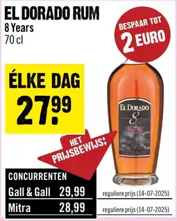 Dirck 3 El dorado rum 8 years aanbieding