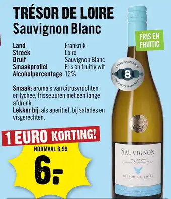 Dirck 3 Trésor de loire sauvignon blanc aanbieding