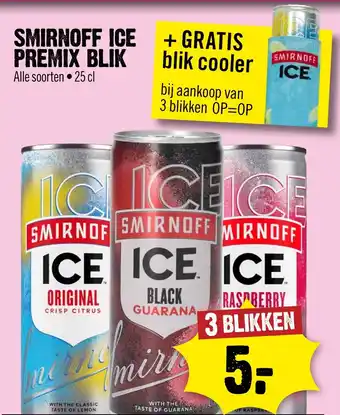 Dirck 3 Smirnoff ice premix blik aanbieding