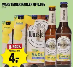 Dirck 3 Warsteiner radler of 0.0% aanbieding