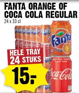 Dirck 3 Fanta orange of coca cola regular aanbieding