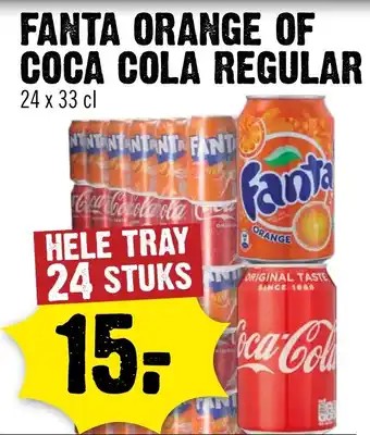 Dirck 3 Fanta orange of coca cola regular aanbieding
