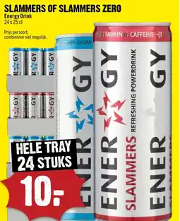 Dirck 3 Slammers of slammers zero energy drink aanbieding