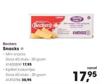 HANOS Beckers Snacks Mini snacks aanbieding
