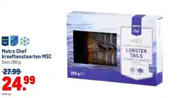 Makro Metro Chef kreeftenstaarten MSC aanbieding