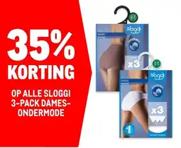 Makro OP ALLE SLOGGI 3-PACK DAMES- ONDERMODE aanbieding