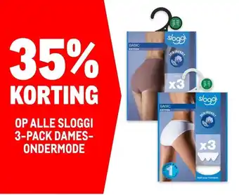Makro OP ALLE SLOGGI 3-PACK DAMES- ONDERMODE aanbieding