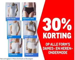 Makro OP ALLE FORM'S DAMES-EN HEREN- ONDERMODE aanbieding