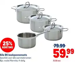 Makro Alle BK kookpannensets aanbieding