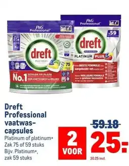 Makro Dreft Professional vaatwas- capsules aanbieding