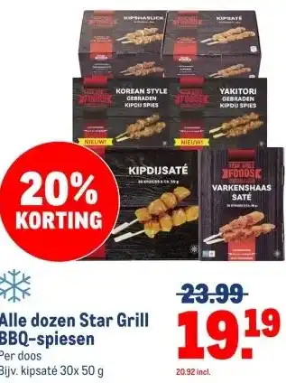 Makro Alle dozen Star Grill BBQ-spiesen aanbieding