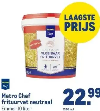 Makro Metro Chef frituurvet neutraal aanbieding