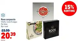 Makro Roos carpaccio aanbieding