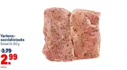 Makro Varkens- souvlakisteaks aanbieding