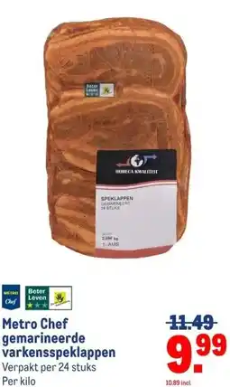 Makro Metro Chef gemarineerde varkensspeklappen aanbieding