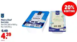 Makro Metro Chef burrata aanbieding